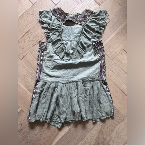 Free People Day Glow Dress Spanish Moss Boho - Picture 4 of 8